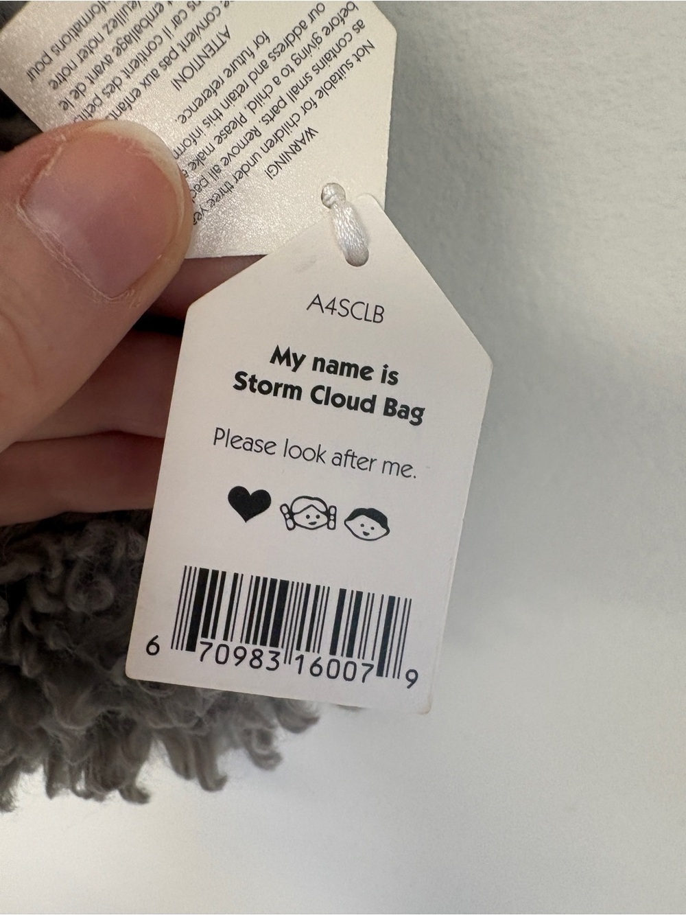 Jellycat Storm Cloud Bag NWT - Picture 4 of 6
